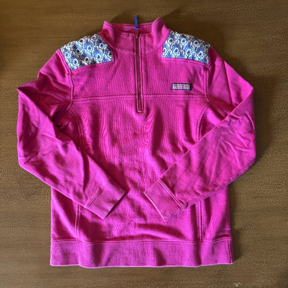 Vineyard Vines Pink Pullover Sweater - Quarter Zip - Size XS